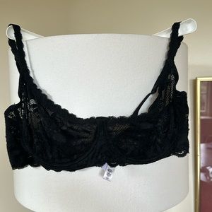 Cosabella balconette black stretch lace bra